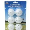 On Course 6 PERFORATED BALLS WHITE -Clubs shop 6 perforated balls white