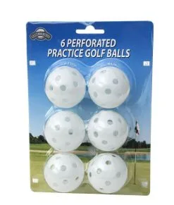 On Course 6 PERFORATED BALLS WHITE