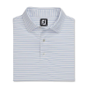 FOOTJOY CLASSIC PENCIL STRIPE POLO WHITE/ROYAL -Clubs shop footjoy classic pencil stripe polo white royal