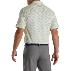 FOOTJOY LEAPING DOLPHINS POLO LEMONADE/DOVE GREY -Clubs shop footjoy leaping dolphins polo lemonade dove grey 2