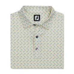 FOOTJOY LEAPING DOLPHINS POLO LEMONADE/DOVE GREY