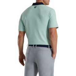 FOOTJOY SOLID W STRIPE PLACKET POLO SAGE -Clubs shop footjoy solid w stripe placket polo sage 2