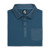 FOOTJOY TONAL TRIM SOLID W/ POCKET POLO INK -Clubs shop footjoy tonal trim solid w pocket polo ink