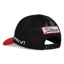 Titleist TOUR PERFORMANCE MESH HAT (BLACK/RED/WHITE) -Clubs shop tour performance mesh hat black red white 2