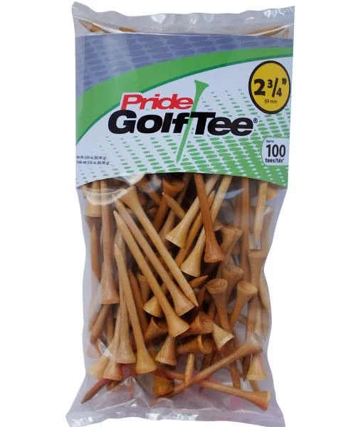 PRIDE SPORTS WOOD TEES 2 3/4'' 100 PACK NATURAL 3 PRIDE SPORTS WOOD TEES 2 3/4'' 100 PACK NATURAL